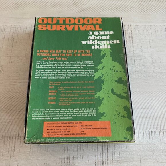 Vintage 1972 Avalon Hill Outdoor Survival Bookshelf Edition (unpunched) - Picture 10 of 10